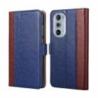 For Motorola Edge 30 Pro / Edge+ 2022 Ostrich Texture Flip Leather Phone Case(Blue) - 1