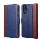 For Motorola Moto G 2022 Ostrich Texture Flip Leather Phone Case(Blue) - 1