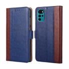 For Motorola Moto G22 Ostrich Texture Flip Leather Phone Case(Blue) - 1