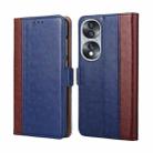 For Honor 70 Ostrich Texture Flip Leather Phone Case(Blue) - 1