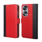 For Honor 70 Ostrich Texture Flip Leather Phone Case(Red) - 1