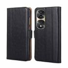 For Honor 70 Pro / 70 Pro+ Ostrich Texture Flip Leather Phone Case(Black) - 1