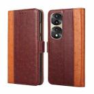 For Honor 70 Pro / 70 Pro+ Ostrich Texture Flip Leather Phone Case(Brown) - 1