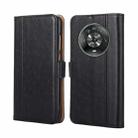 For Honor Magic4 Ostrich Texture Flip Leather Phone Case(Black) - 1