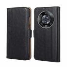 For Honor Magic4 Pro Ostrich Texture Flip Leather Phone Case(Black) - 1