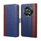 For Honor Magic4 Pro Ostrich Texture Flip Leather Phone Case(Blue) - 1