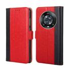 For Honor Magic4 Pro Ostrich Texture Flip Leather Phone Case(Red) - 1