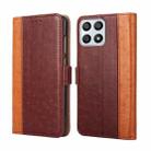 For Honor X30i Ostrich Texture Flip Leather Phone Case(Brown) - 1