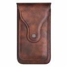 Outdoor Mountaineering Double-layer Phone Hanging Pocket for 6.5 inch Phone(Brown) - 1