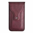 Outdoor Mountaineering Double-layer Phone Hanging Pocket for 6.5 inch Phone(Wine Red) - 1