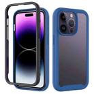 For iPhone 14 Pro Starry Sky Solid Color PC + TPU Phone Case (Royal Blue) - 1