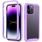 For iPhone 14 Pro Starry Sky Solid Color PC + TPU Phone Case (Purple) - 1