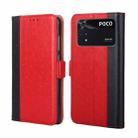 For Xiaomi Poco M4 Pro Ostrich Texture Flip Leather Phone Case(Red) - 1
