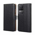 For Xiaomi Redmi K50 / K50 Pro Ostrich Texture Flip Leather Phone Case(Black) - 1