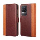 For Xiaomi Redmi K50 / K50 Pro Ostrich Texture Flip Leather Phone Case(Brown) - 1