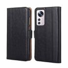 For Xiaomi 12 Pro Ostrich Texture Flip Leather Phone Case(Black) - 1