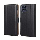 For Samsung Galaxy M53 5G Ostrich Texture Flip Leather Phone Case(Black) - 1