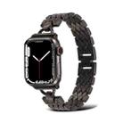 D-shaped Rhombus Metal Watch Band For Apple Watch Ultra 49mm / Series 8&7 45mm / SE 2&6&SE&5&4 44mm / 3&2&1 42mm(Black) - 1