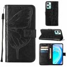 For OnePlus Nord CE 2 Lite 5G Embossed Butterfly Leather Phone Case(Black) - 1