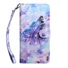 For iPhone 14 Pro 3D Painting Pattern Coloured Drawing Leather Phone Case (Howling Wolf) - 2