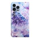 For iPhone 14 Pro 3D Painting Pattern Coloured Drawing Leather Phone Case (Howling Wolf) - 3