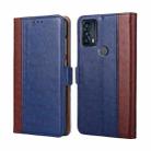 For TCL 20B 6159K Ostrich Texture Flip Leather Phone Case(Blue) - 1