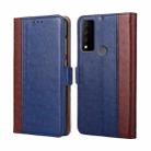 For TCL 30 V 5G T781S Ostrich Texture Flip Leather Phone Case(Blue) - 1
