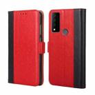 For TCL 30 V 5G T781S Ostrich Texture Flip Leather Phone Case(Red) - 1