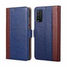 For TCL 205 Ostrich Texture Flip Leather Phone Case(Blue) - 1