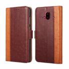 For Fujitsu Arrows F-52B Ostrich Texture Flip Leather Phone Case(Brown) - 1