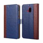 For Fujitsu Arrows F-52B Ostrich Texture Flip Leather Phone Case(Blue) - 1