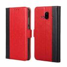 For Fujitsu Arrows F-52B Ostrich Texture Flip Leather Phone Case(Red) - 1