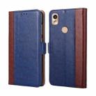 For Kyocera KY-51B Ostrich Texture Flip Leather Phone Case(Blue) - 1