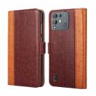 For Blackview A55 Pro Ostrich Texture Flip Leather Phone Case(Brown) - 1