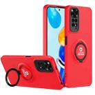 For Xiaomi Redmi Note 11 Pro 5G / 4G 2022 Eagle Eye Ring Holder Phone Case(Red + Black) - 1