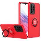 For Samsung Galaxy A23 4G Eagle Eye Ring Holder Phone Case(Red + Black) - 1