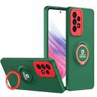 For Samsung Galaxy A23 4G Eagle Eye Ring Holder Phone Case(Dark Green + Red) - 1