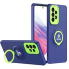 For Samsung Galaxy A53 5G Eagle Eye Ring Holder Phone Case(Blue + Green) - 1