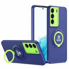 For Samsung Galaxy S22+ 5G Eagle Eye Ring Holder Phone Case(Blue + Green) - 1