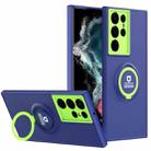 For Samsung Galaxy S22 Ultra 5G Eagle Eye Ring Holder Phone Case(Blue + Green) - 1