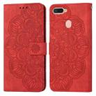 For OPPO A7 / A5s Mandala Embossed Flip Leather Phone Case(Red) - 1