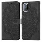 For OPPO A92 / A72 / A52 Mandala Embossed Flip Leather Phone Case(Black) - 1