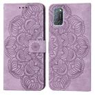 For OPPO A92 / A72 / A52 Mandala Embossed Flip Leather Phone Case(Purple) - 1