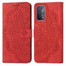 For OPPO A93 5G Mandala Embossed Flip Leather Phone Case(Red) - 1