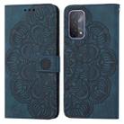 For OPPO A93 5G Mandala Embossed Flip Leather Phone Case(Blue) - 1