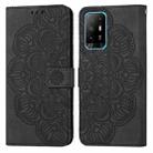 For OPPO A94 5G Mandala Embossed Flip Leather Phone Case(Black) - 1