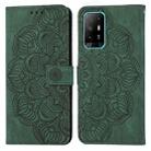 For OPPO A94 5G Mandala Embossed Flip Leather Phone Case(Green) - 1