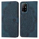 For OPPO A94 5G Mandala Embossed Flip Leather Phone Case(Blue) - 1