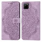 For OPPO Realme C11 Mandala Embossed Flip Leather Phone Case(Purple) - 1