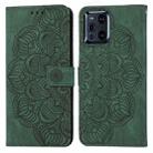 For OPPO Find X3 / Find X3 Pro Mandala Embossed Flip Leather Phone Case(Green) - 1